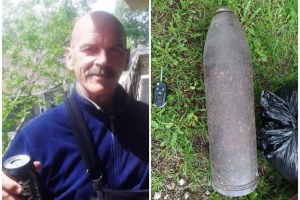 Homem encontra bomba da Primeira Guerra em quintal e vai comprar cerveja enquanto espera a chegada da polícia