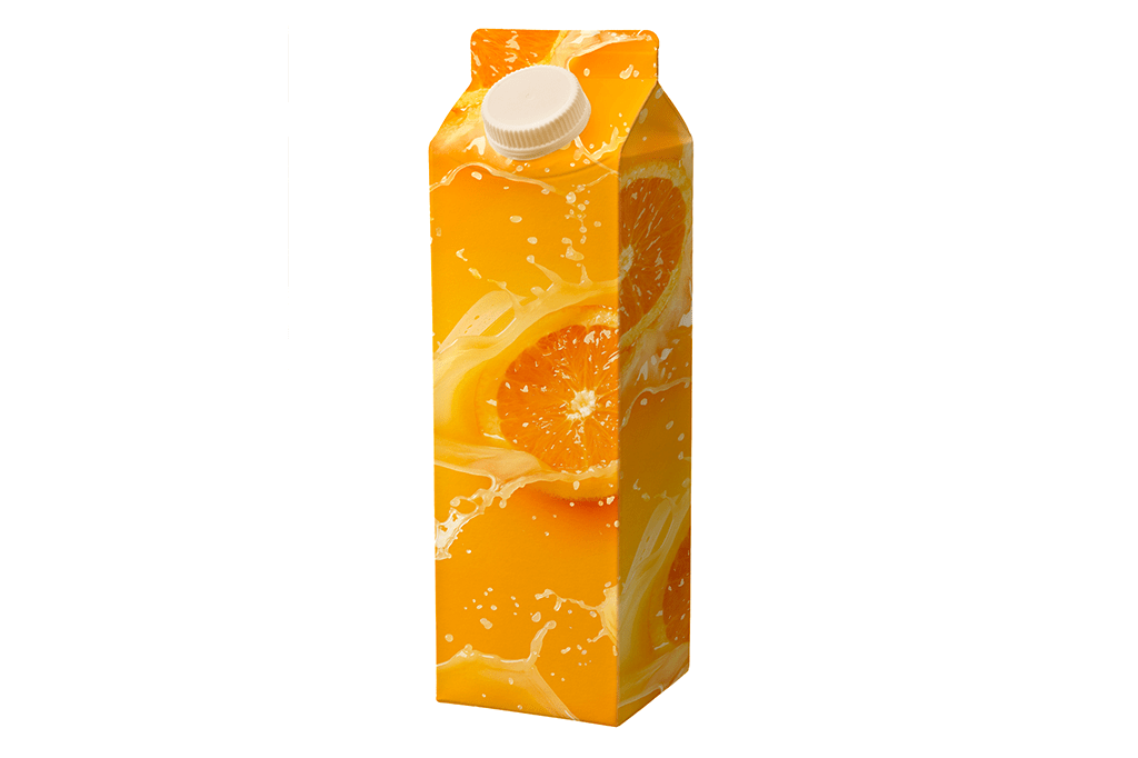 Ingredientes do rótulo de néctar de laranja