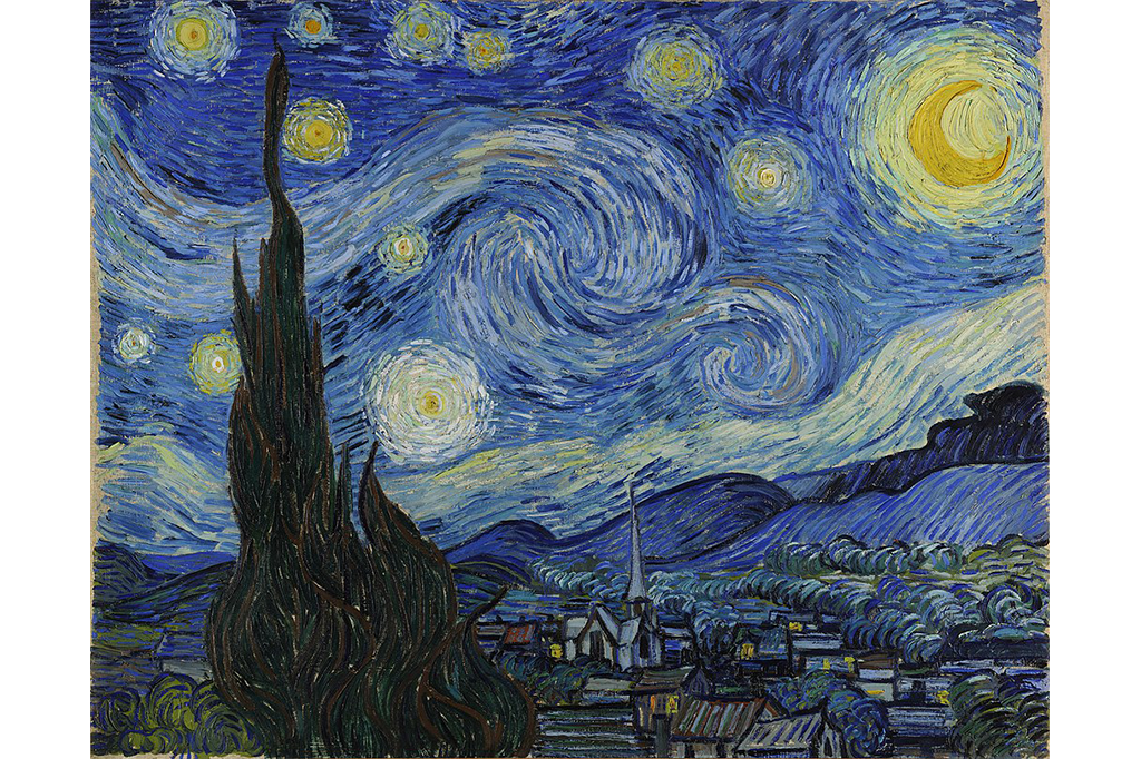 Pintura A Noite Estrelada, de Van Gogh