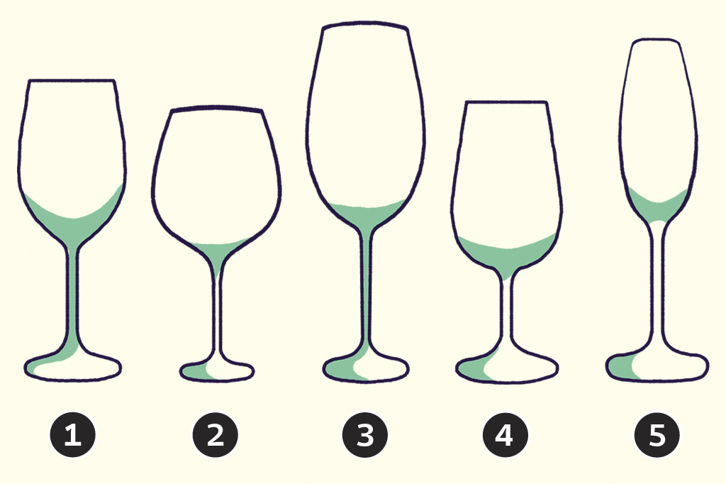 Qual é a diferença entre as taças de vinho?