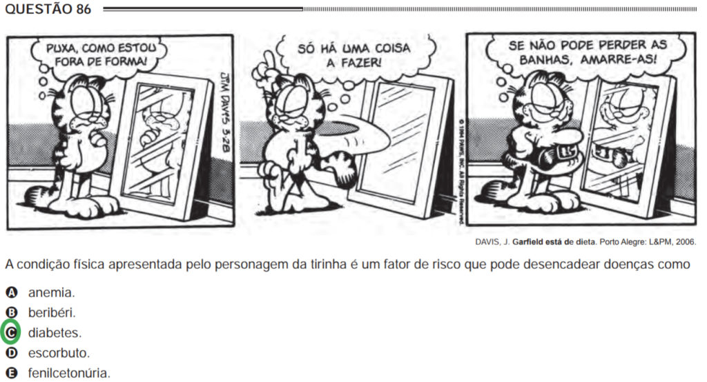 Garfield ENEM 2012 Garfield ENEM 2012