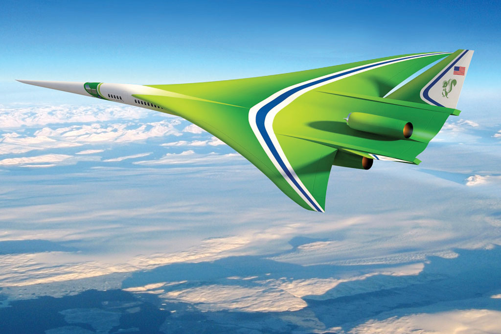 SI_Avião_Saga_Supersonico_5 <strong>O N+2, da Lockheed Martin, promete cortar pela metade o tempo de voo entre Nova York e Los Angeles. Com capacidade para 80 passageiros, ele foi desenhado para produzir um boom sônico muito menos ruidoso que o tradicional.</strong>
