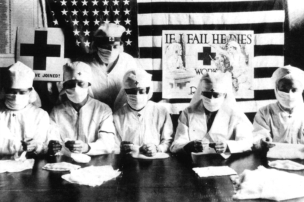 Voluntárias da Cruz Vermelha – EUA, 1918.
