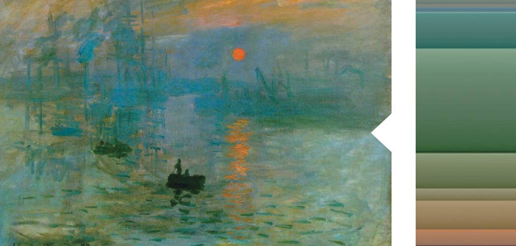 <b id="message-undefined" class="error-message">Imagem sem texto alternativo</b> <strong>Para pintar o Sol, o reflexo na água e as nuvens, Monet misturou todas as tintas na tela.</strong>
