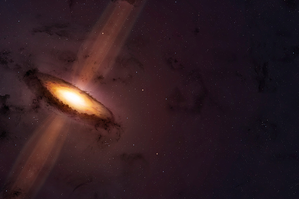 Buraco negro que mais cresce no Universo consome o equivalente a um Sol por dia