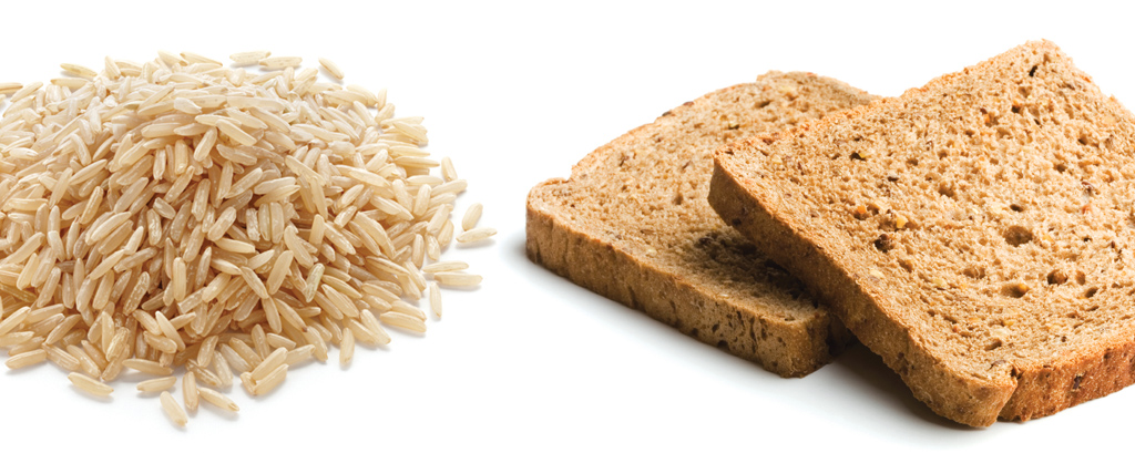 <strong>Pão multigrãos, arroz integral: as fibras regularizam o funcionamento do intestino, reduzindo o tempo de contato de substâncias cancerígenas com a parede intestinal.</strong>
