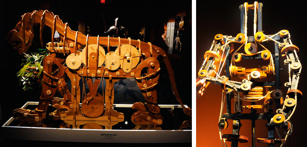 <strong>Da Vinci também projetou um robô articulado que levava na cintura um tambor. Sua proposta com essa invenção era criar um autônomo que seguisse os soldados durante as paradas militares.</strong>