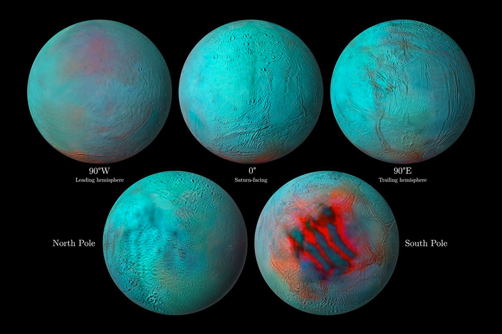 Nasa encontra evidências de gelo fresco em Encélado, lua de Saturno Nasa encontra evidências de gelo fresco em Encélado, lua de Saturno
