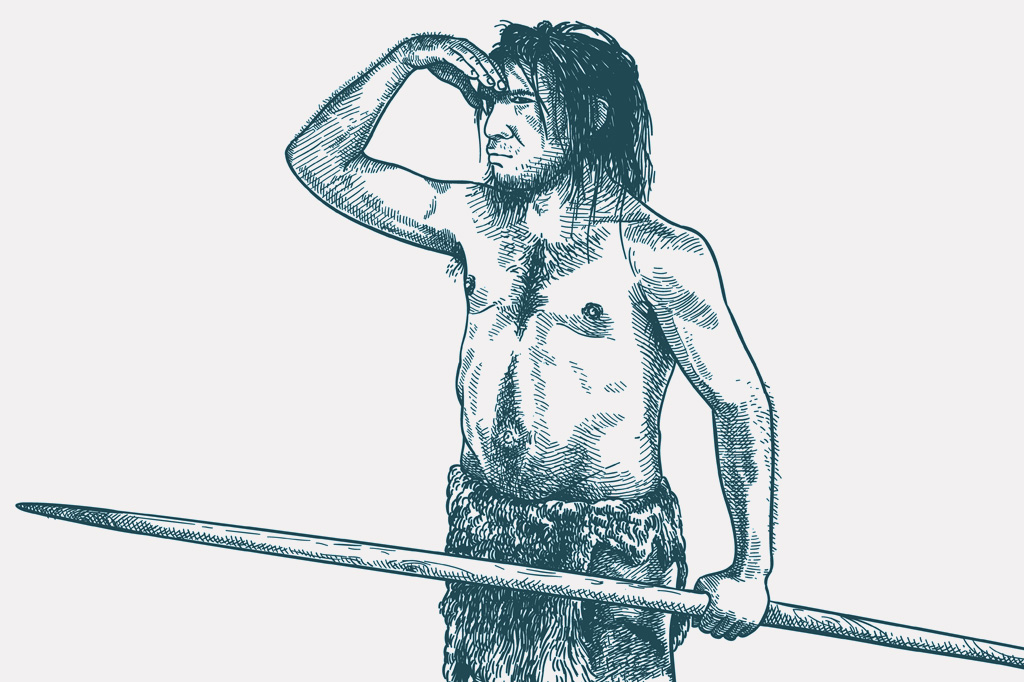 <strong>Concepção artística mostra um neandertal, parente próximo da humanidade que se extinguiu há 35 mil anos.</strong>