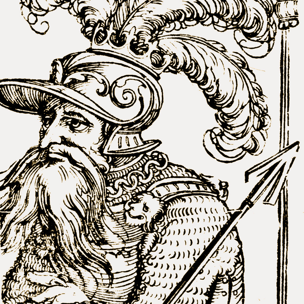 SI_Deus_Cap_4_4 <strong>Acab, rei de Israel, aqui retratado anacronicamente com trajes de cavaleiro do fim da Idade Média.</strong>