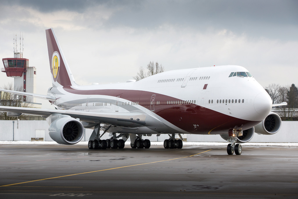 <strong>Boeing 747-8i da Amiri Flight, da família real do Catar: modelo está à venda por US$ 500 milhões.</strong>