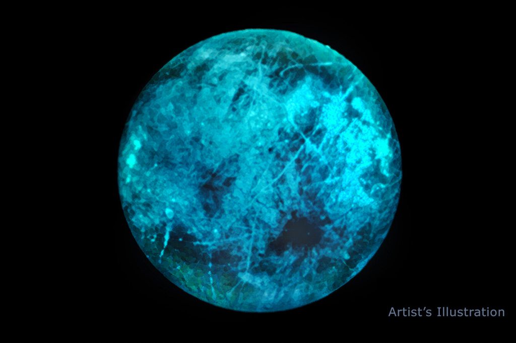 Gelo encontrado em Europa, lua de Júpiter, provavelmente brilha no escuro