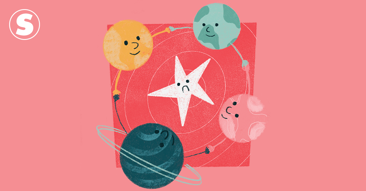 Astro Que Giram Em Torno Dos Planetas - TEOBRAIN