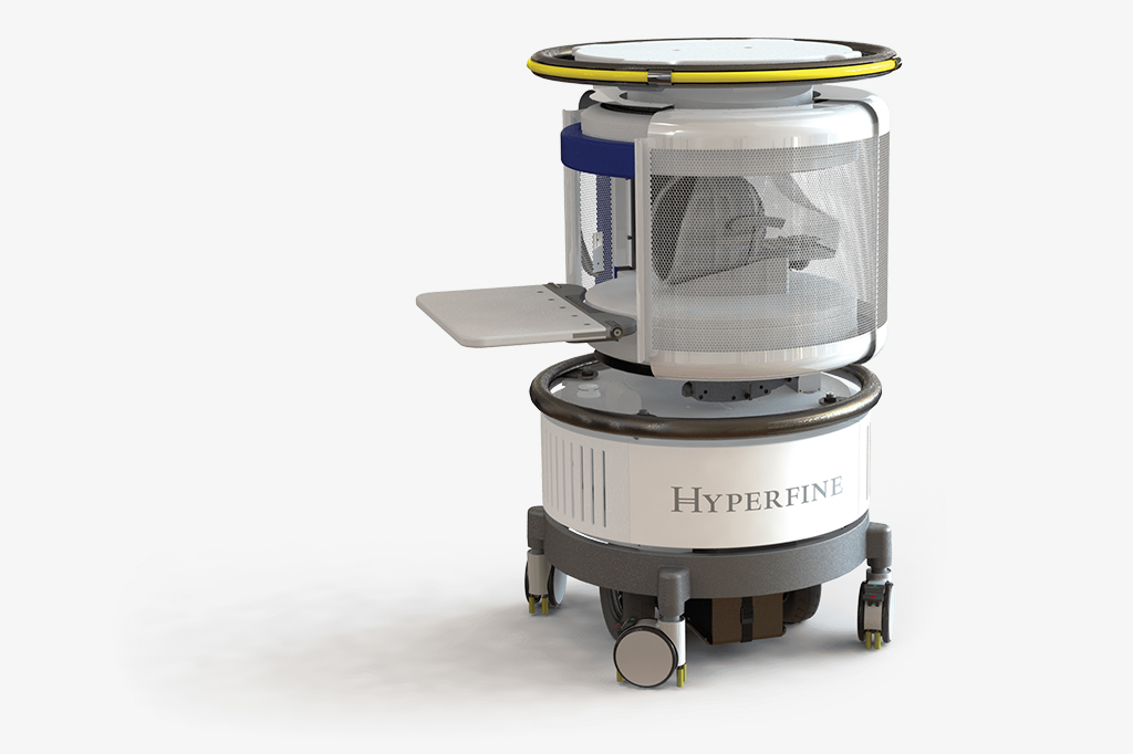 Foto da Hyperfine, uma máquina de ressonância magnética portátil.
