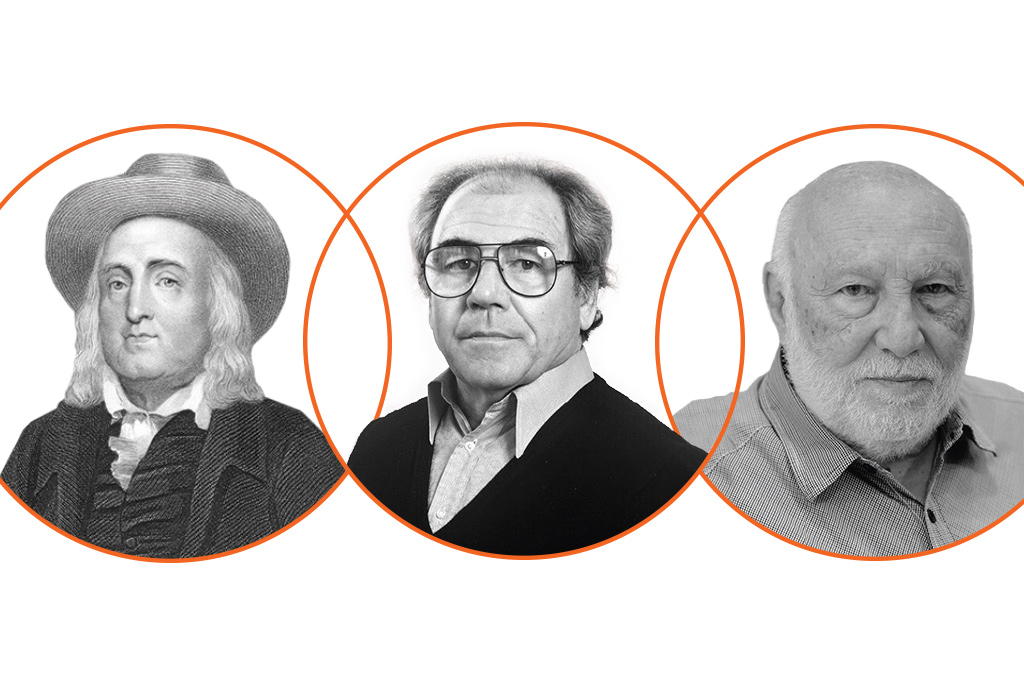 Jeremy Bentham, Jean Baudrillard e Domenico de Masi.