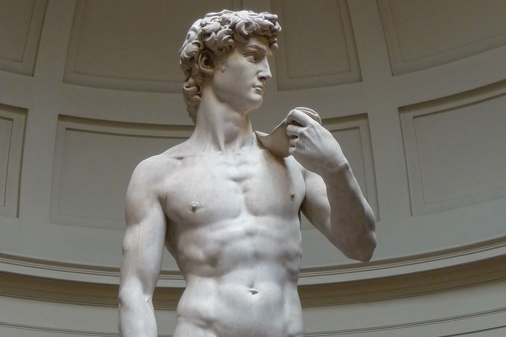 David, de Michelangelo 1501-1504, Galleria dell'Accademia (Florence).