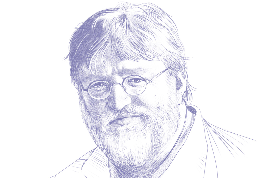 Gênios dos vídeo games. Gabe Newell.
