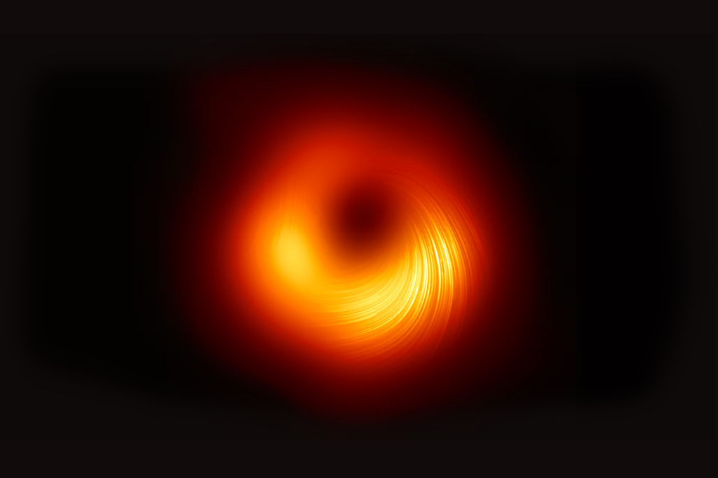 Imagem mostrando um buraco negro.
