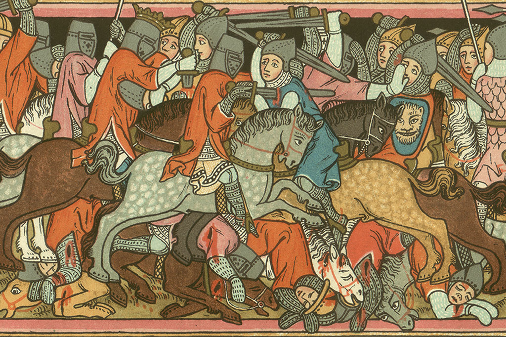 Ilustração da Batalha de Mühldorf, em 28 de setembro de 1322.