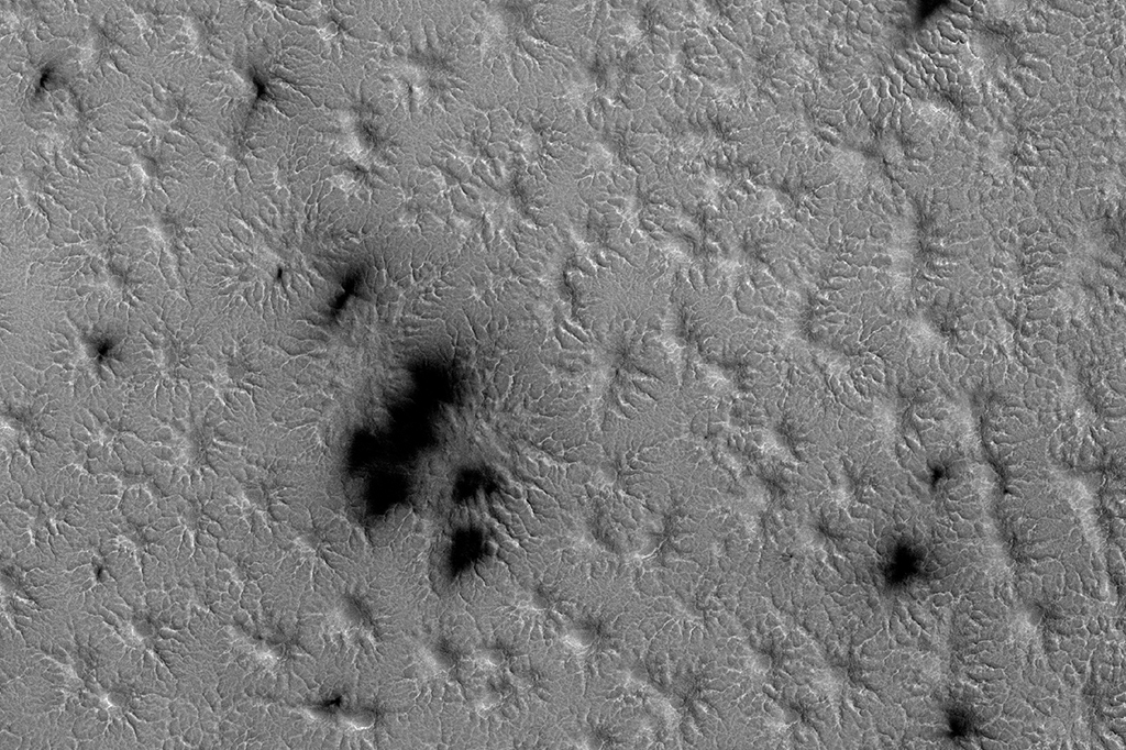Imagem mostrando a superfície de Marte.