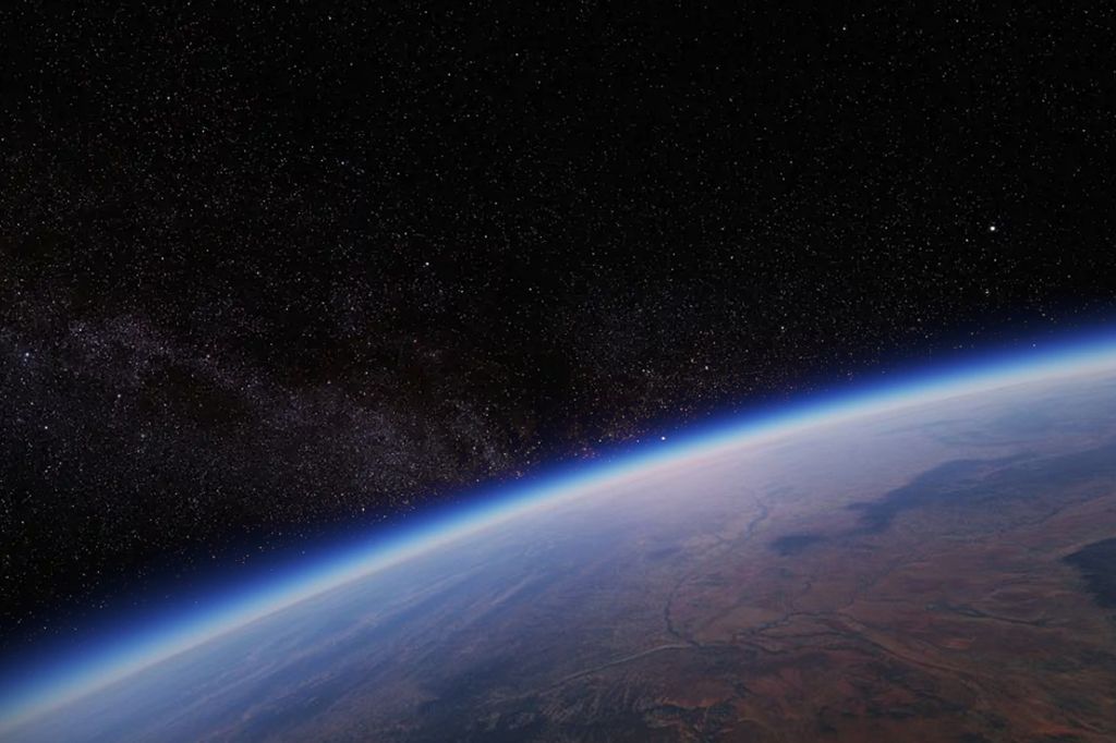 A terra vista do espaço.