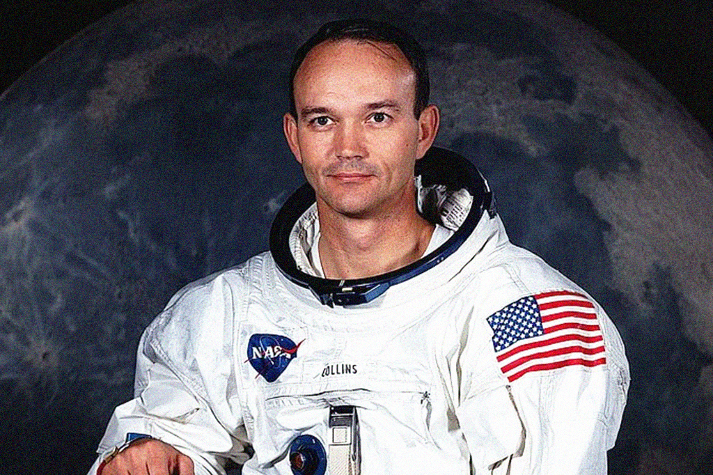 Foto do astronauta Michael Collins, tirada em Julho de 1969.