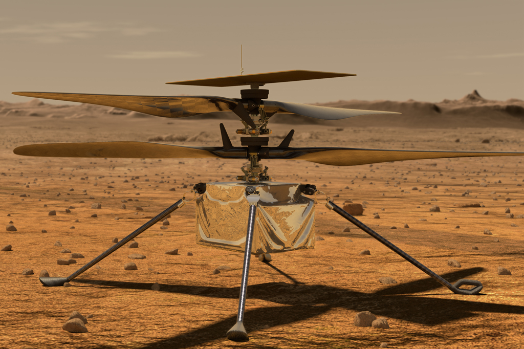Veja o helicóptero autônomo da NASA fazer seu primeiro vôo em Marte