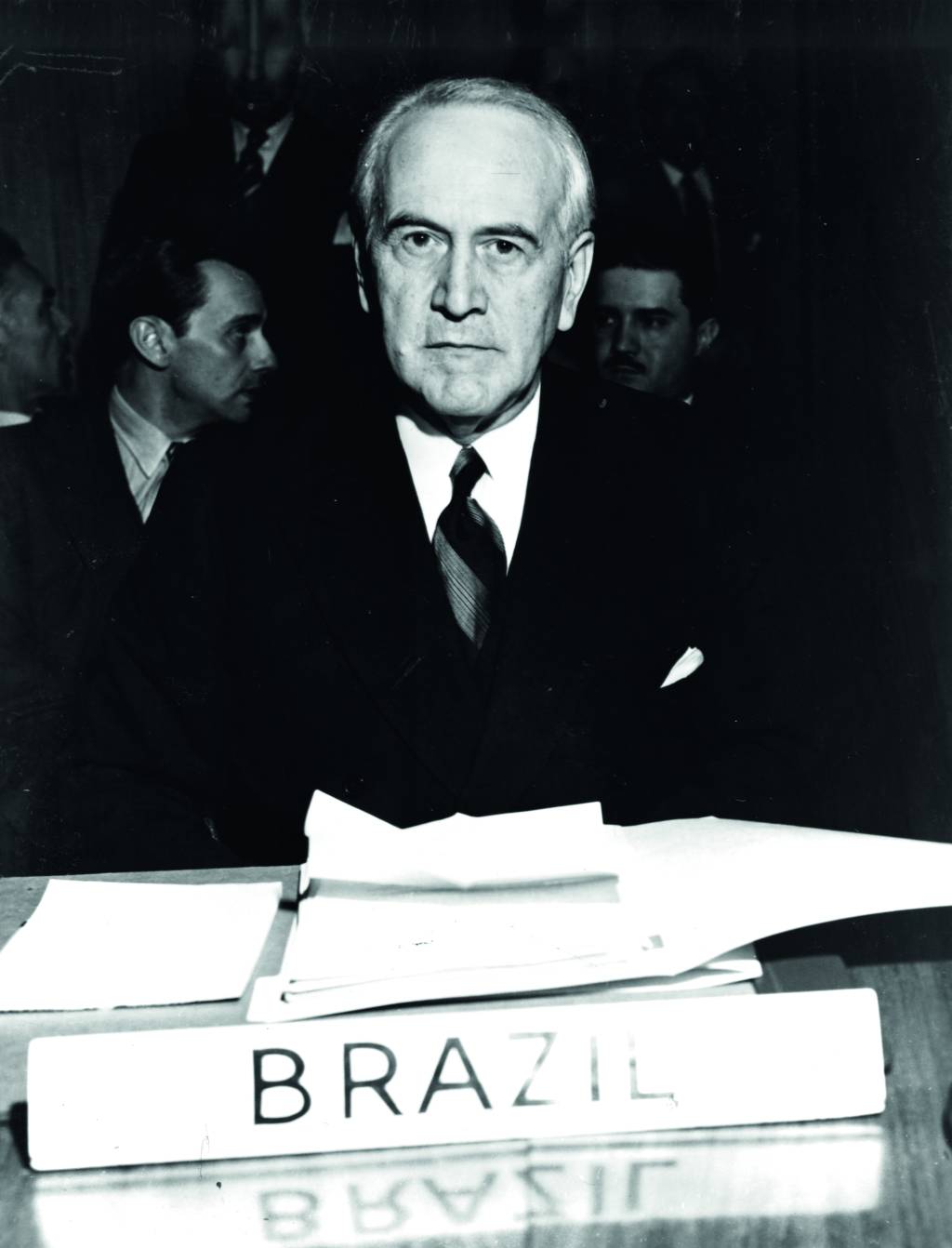 Foto de Oswaldo Aranha, indicado ao Prêmio Nobel da Paz em 1948.