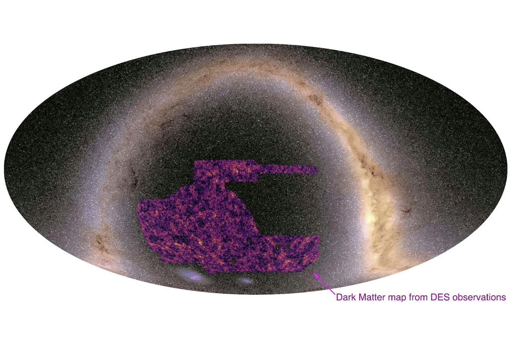 Mapa da matéria escura do universo.