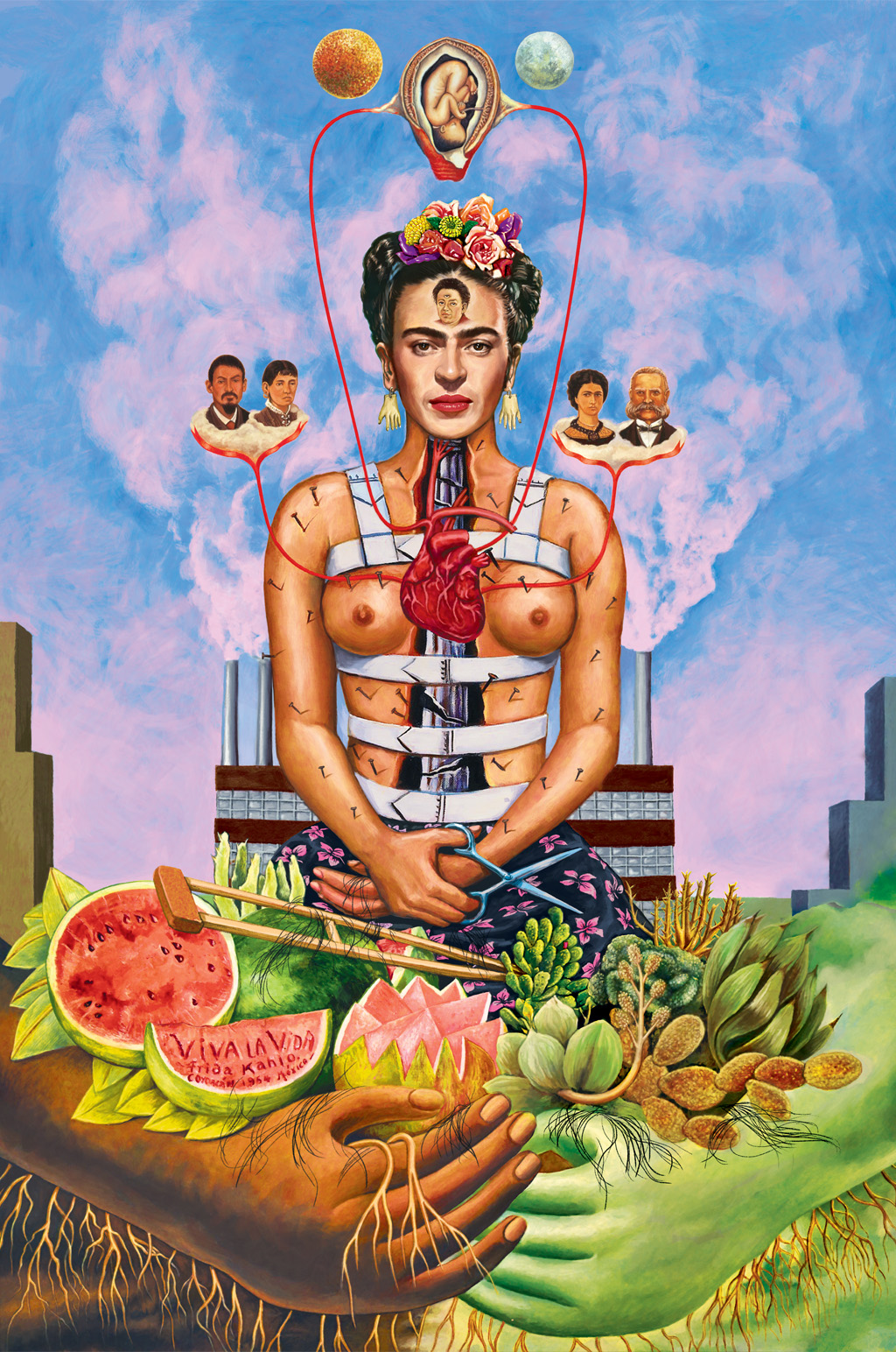 Ilustração da Frida Kahlo.