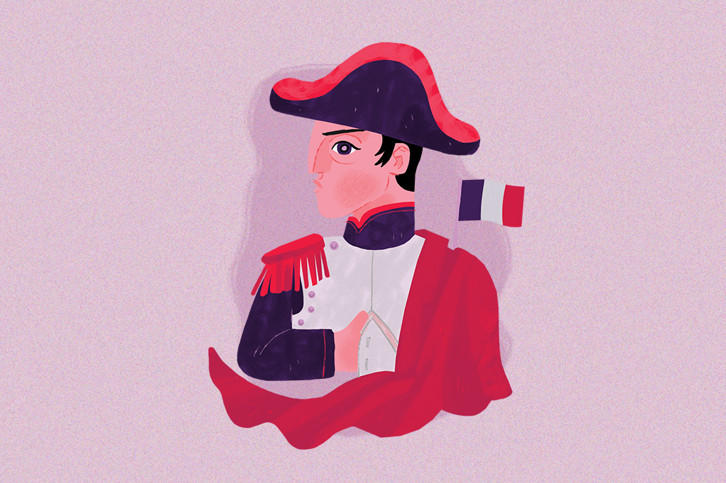 Ilustração de Napoleão Bonaparte.