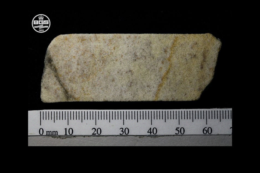 Amostra de um pedaço de 7 centímetros de uma das pedras do Stonehenge.