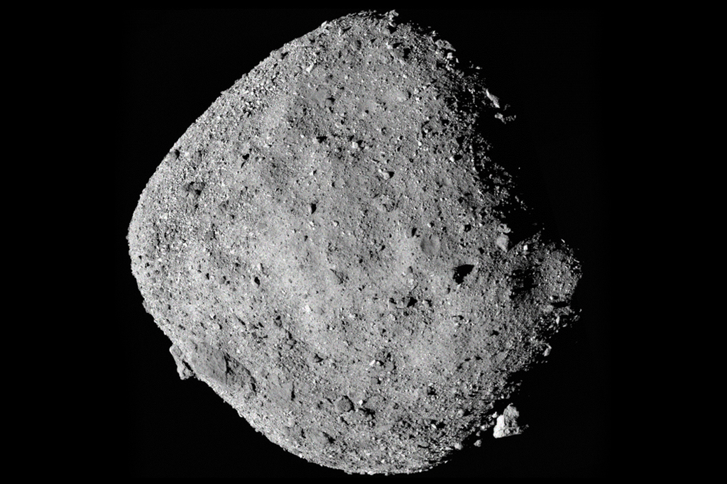 Imagem do asteroide Bennu.