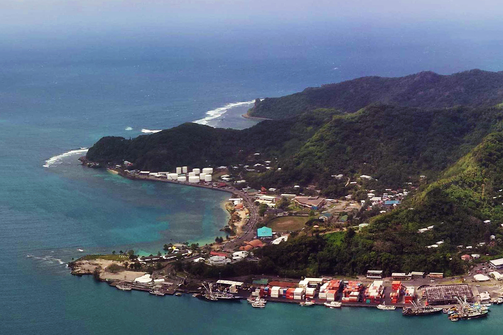 Costa da Samoa Americana.