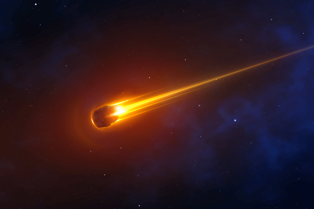 Ilustração de um meteoro.