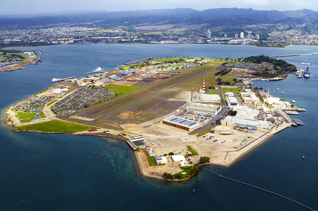 Base militar dos EUA em Pearl Harbor.