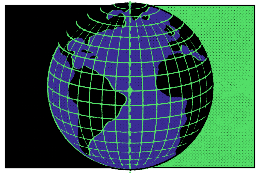 Ilustração de um globo terrestre