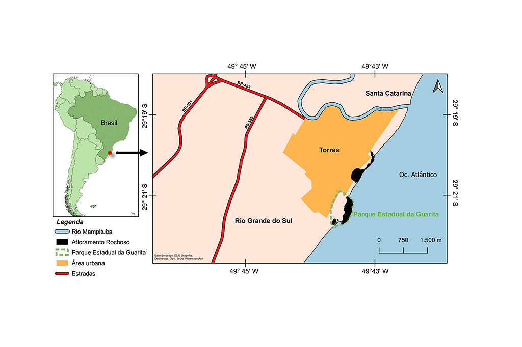 Localização do município de Torres no mapa