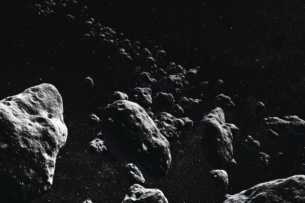 Foto de asteroides.