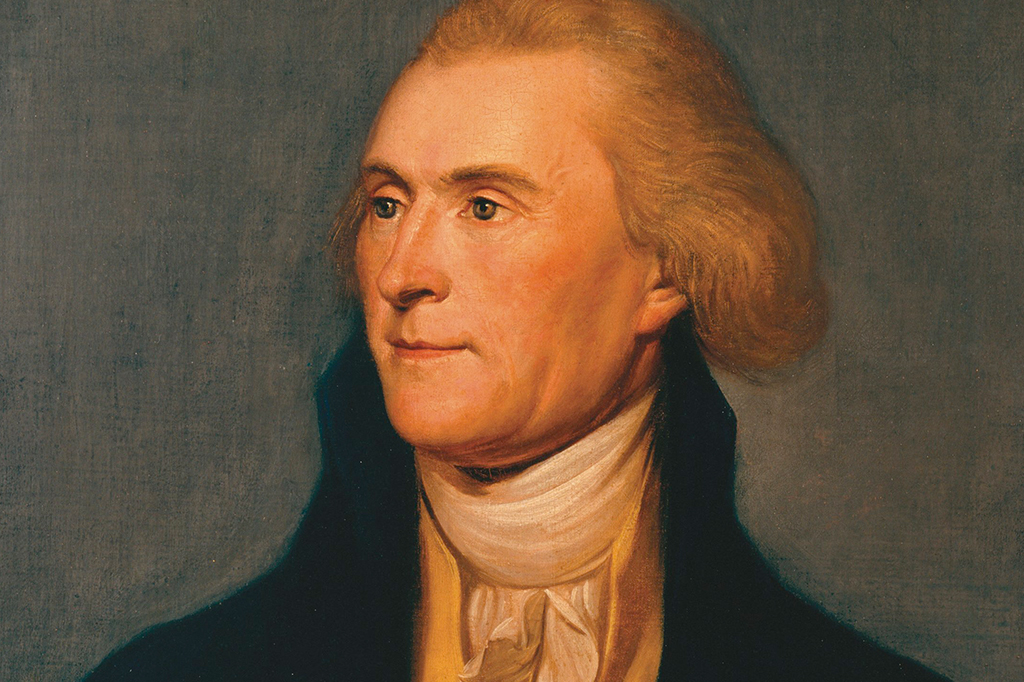 Retrato de Thomas Jefferson.