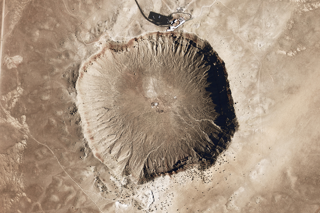Cratera de meteoro no Arizona.