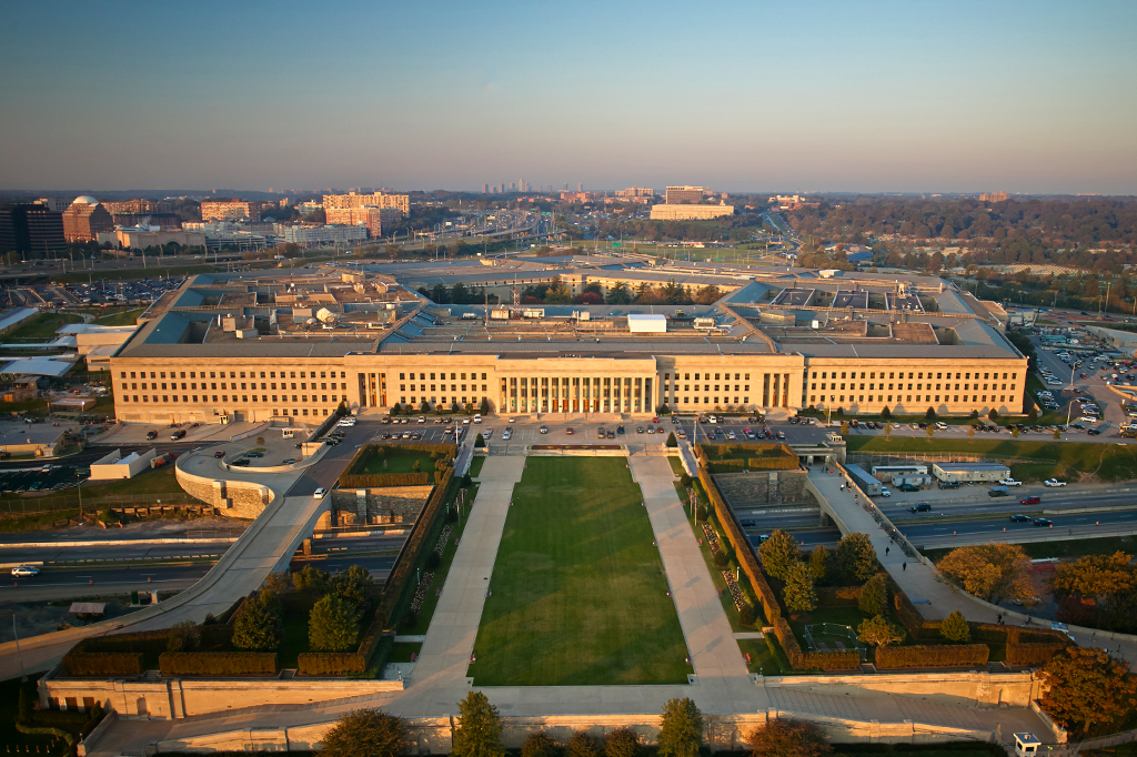 Foto aérea do Pentágono, em Washington.
