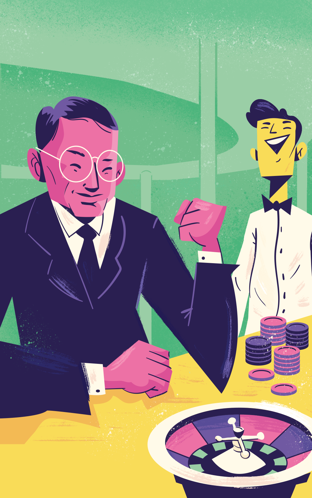 Ilustração de George Gamow no cassino da Urca.