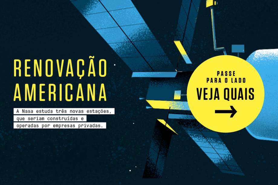 Passe para o lado para visualizar as estações espaciais americanas.