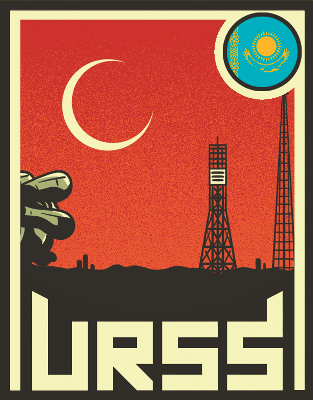 Ilustração do cosmódromo de Baikonur, no Cazaquistão.