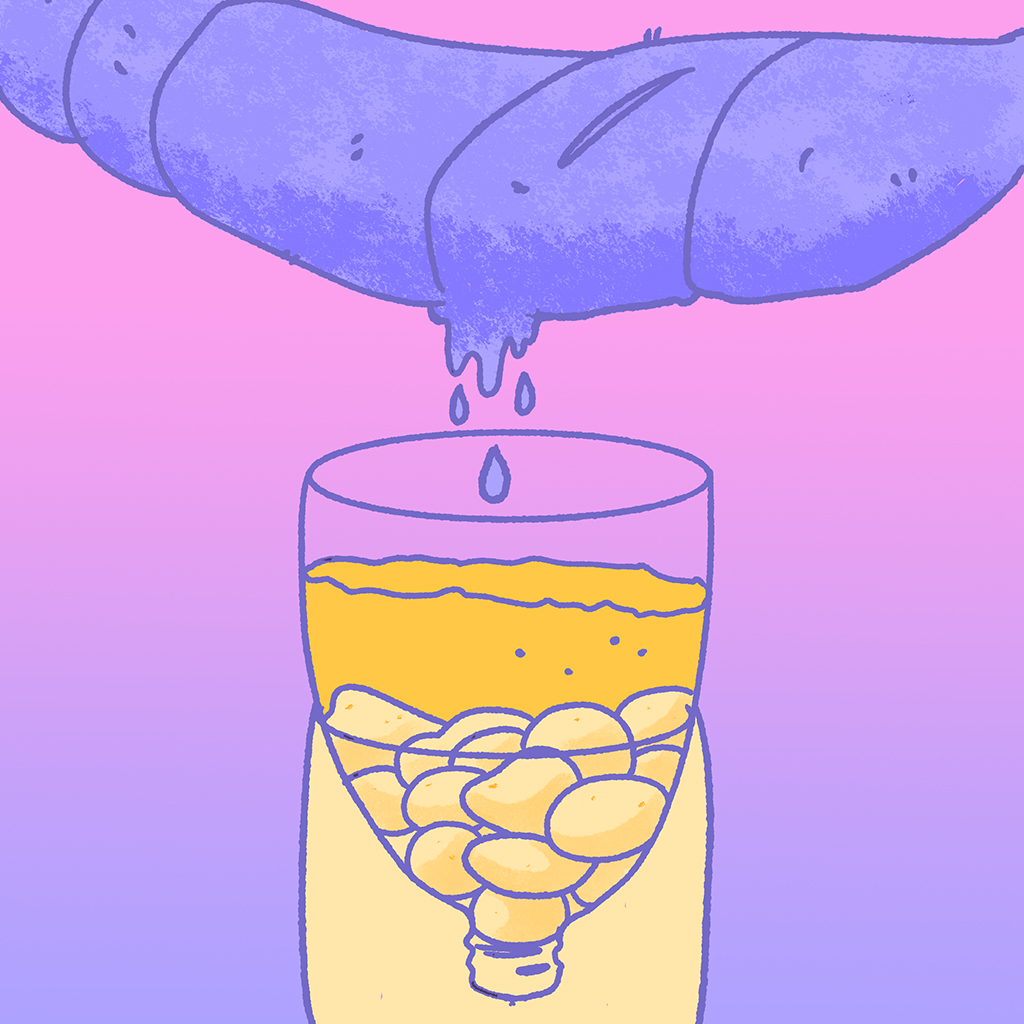 Ilustração de como filtrar água.
