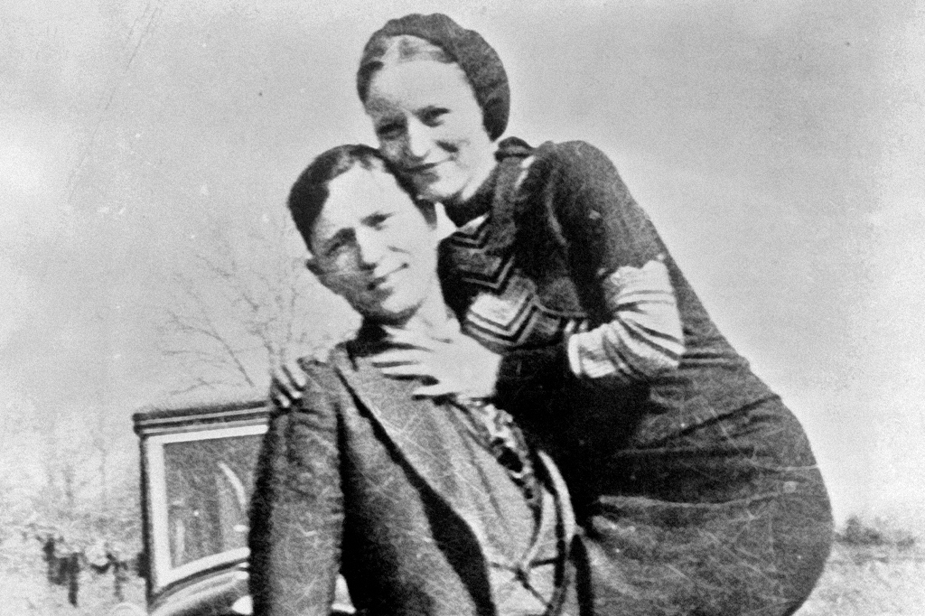 Retrato de Bonnie e Clyde.