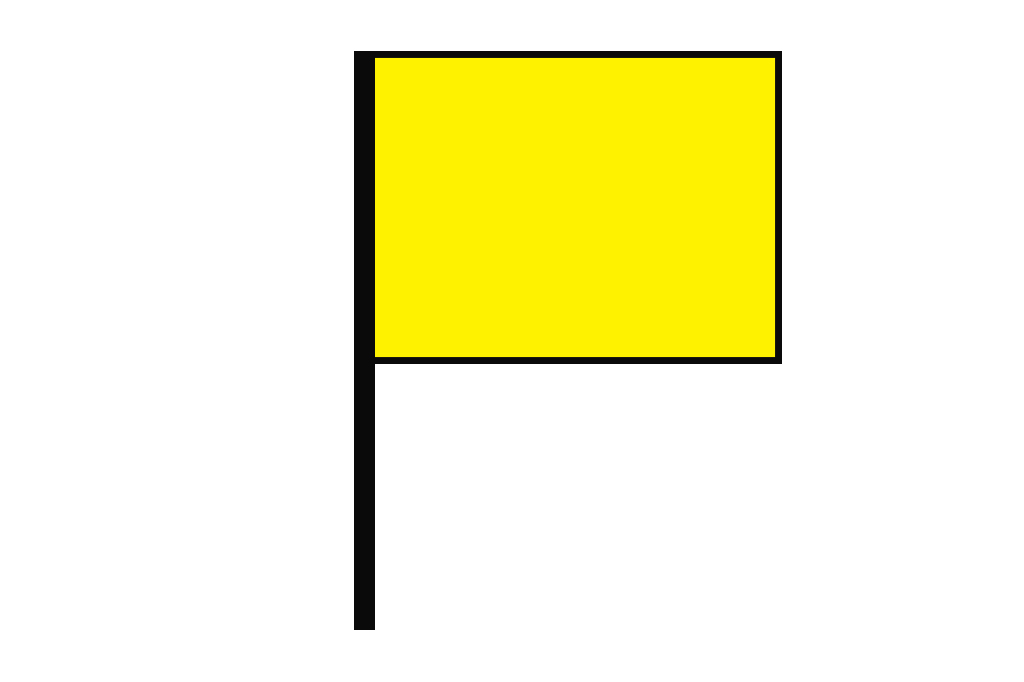 Ilustração de uma bandeira amarela.