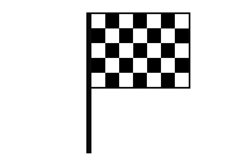 Ilustração de uma bandeira quadriculada.
