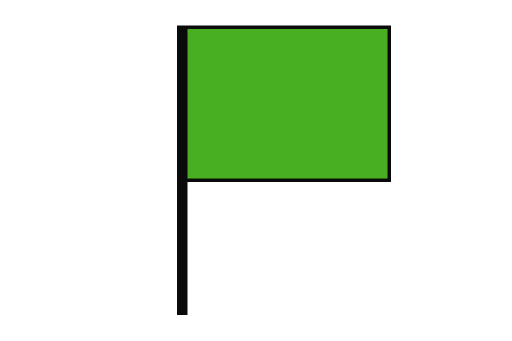 Ilustração de uma bandeira verde.
